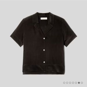 NWT Everlane Clean Short-Sleeve Silk Shirt
